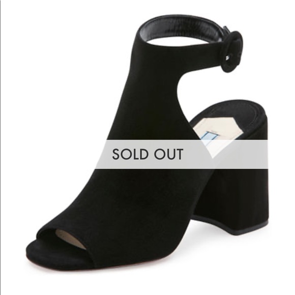 Prada Sandal Black Suede Block Heel - Picture 16 of 16